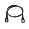 CAVO AISENS SATA III DATA 6G CON ANCORAGGI - 0.5M PER HARD DRIVE SATA I - II - III SSD - COLORE NERO