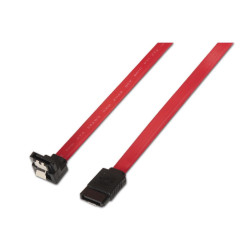 CAVO AISENS SATA III DATA 6G DATA ANGOLATO CON ANCORAGGI - 0.5M PER HARD DRIVE SATA I - II - III SSD - COLORE ROSSO