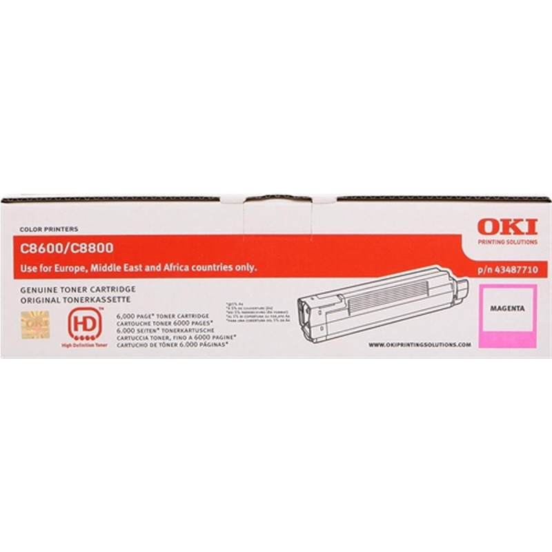 TONER ORIGINALE (43487710) OKI C8600 (6K) MAGENTA