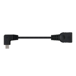 CAVO MICRO USB 2.0 OTG NANOCABLE ANGOLATO MASCHIO A USB-A FEMMINA 15 CM