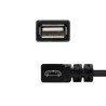 CAVO MICRO USB 2.0 OTG NANOCABLE ANGOLATO MASCHIO A USB-A FEMMINA 15 CM