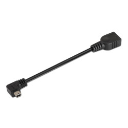 CAVO AISENS USB 2.0 OTG - TIPO MINI B MASCHIO-A FEMMINA - 15CM - COLORE NERO