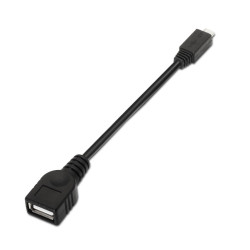 CAVO AISENS USB 2.0 OTG - TIPO MICRO B MASCHIO-A FEMMINA - 15CM - COLORE NERO