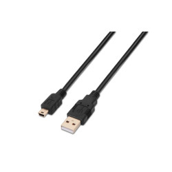 CAVO AISENS USB 2.0 - TIPO A MASCHIO A MINI B MASCHIO - 0,5M - COLORE NERO