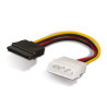 CAVO DI ALIMENTAZIONE SATA AISENS - MOLEX 4PIN/M-SATA FEMMINA - 16CM - 100% RAME - COLORE NERO