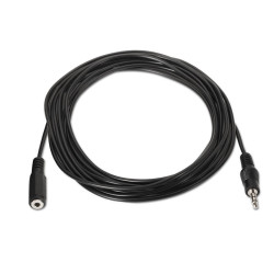 CAVO AUDIO STEREO AISENS - JACK 3.5/M-JACK 3.5/F - 1.5M - COLORE NERO