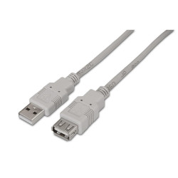 CAVO PROLUNGA AISENS USB 2.0 - TIPO A MASCHIO A TIPO A FEMMINA - 3.0M - COLORE BEIGE