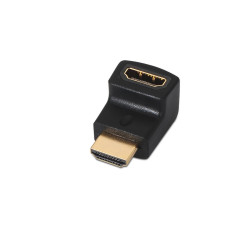 ADATTATORE HDMI ANGOLATO AISENS - UNA FEMMINA-A MASCHIO COLLEGA HDMI - NERO