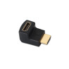 ADATTATORE HDMI ANGOLATO AISENS - UNA FEMMINA-A MASCHIO COLLEGA HDMI - NERO