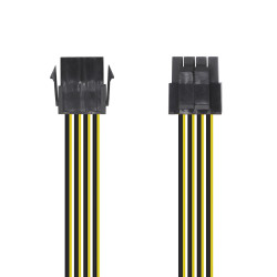 CAVO ALIMENTAZIONE AISENS - 8 PIN/F-4+4 PIN/M - 30CM - COLORE NERO