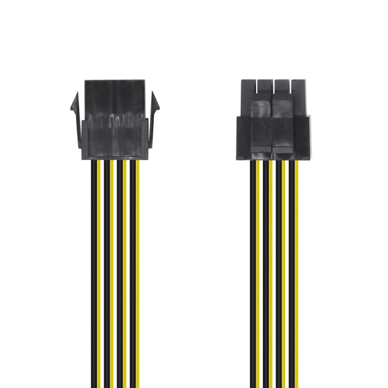 CAVO ALIMENTAZIONE AISENS - 8 PIN/F-4+4 PIN/M - 30CM - COLORE NERO