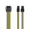 CAVO ALIMENTAZIONE AISENS - 8 PIN/F-4+4 PIN/M - 30CM - COLORE NERO