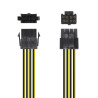 CAVO ALIMENTAZIONE AISENS - 8 PIN/F-4+4 PIN/M - 30CM - COLORE NERO