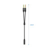CAVO ADATTATORE AUDIO AISENS JACK 3.5 4 PIN/H-2XJACK 3.5 3 PIN/M - 25CM - COLORE NERO