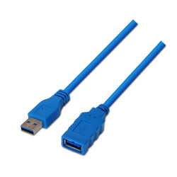 CAVO DI PROLUNGA USB 3.0 AISENS - TIPO A MASCHIO A A FEMMINA - 1,0 M - COLORE BLU