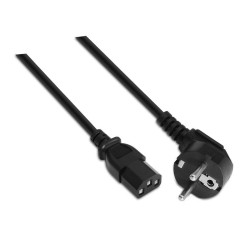 CAVO ALIMENTAZIONE CPU AISENS - CEE7/M-C13/H - 1,5M - 100% RAME PURO AWG18 - COLORE NERO