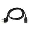 CAVO ALIMENTAZIONE CPU AISENS - CEE7/M-C13/H - 1,5M - 100% RAME PURO AWG18 - COLORE NERO