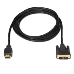 CAVO AISENS DVI A HDMI - DVI18+1/MASCHIO-HDMI A MASCHIO - 1,8 M - FULL HD - COLORE NERO