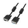 CAVO AISENS SVGA CON FERRITE - HDB15/MASCHIO-HDB15/FEMMINA - 1.8M - COLORE NERO