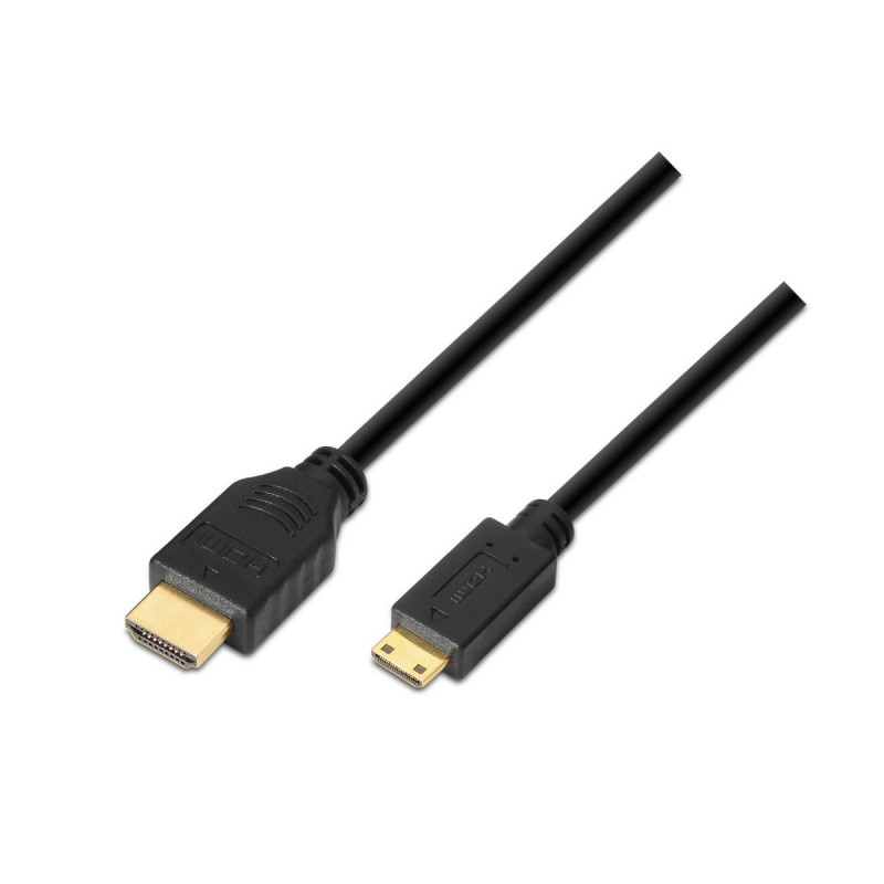 CAVO AISENS HDMI A MINI HDMI HIGH SPEED/HEC - A MASCHIO-C/MASCHIO - 1.8M - COMPATIBILITÀ 3D ED ETHERNET - COLORE NERO