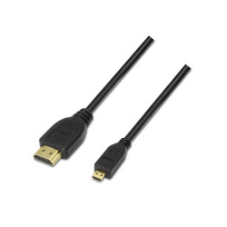CAVO MICRO HDMI AD ALTA VELOCITÀ AISENS / HEC - A MASCHIO-D/MASCHIO - 0,8M - COMPATIBILITÀ 3D ED ETHERNET - COLORE NERO