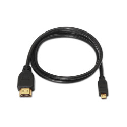 CAVO MICRO HDMI AD ALTA VELOCITÀ AISENS / HEC - A MASCHIO-D/MASCHIO - 0,8M - COMPATIBILITÀ 3D ED ETHERNET - COLORE NERO