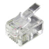 EQUIP KIT 100 CONNETTORI RJ11 4P4C - PER CAVO PIATTO - CONNETTORI PLACCATI IN ORO PER UN SEGNALE DI ALTA QUALITÀ