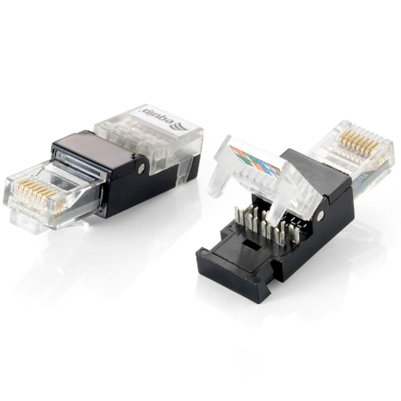 EQUIP KIT 2 UNITÀ CONNETTORI RJ45 CAT 6 - SENZA ATTREZZI