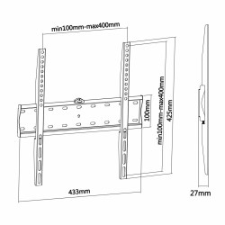 SUPPORTO MONITOR/TV AISENS ULTRA SLIM ECO STAND (TV 32"-55" / 40KG) - COLORE NERO