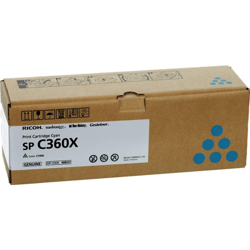 TONER ORIGINALE (408251, SPC360X) RICOH AFICIO SP C361SFNW (9K) CIANO