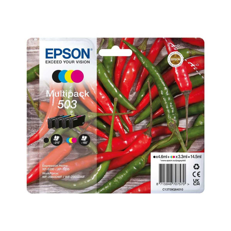 MULTIPACK CARTUCCE ORIGINALE (C13T09Q64010, 503) EPSON XP5200