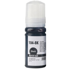 INCHIOSTRO COMPATIBILE 104 (C13T00P140) PER EPSON ECOTANK ET-2710 (70ML) NERO PIGMENTATO