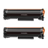 MULTIPACK TONER COMPATIBILE (CF244A, 44A) PER HP LASERJET PRO M15A (2X1K)