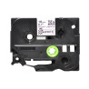 NASTRO LAMINATO ORIGINALE TESTO NERO SU SFONDO BIANCO BROTHER TZESE4 (18MM X 8M)