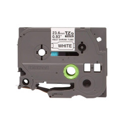 NASTRO ORIGINALE PER ETICHETTE TERMORESTRINGENTE PER CAVI (HSE251) BROTHER - TESTO NERO SU BIANCO (23,6MM X 1,5MT) CAVO CONSIGLI