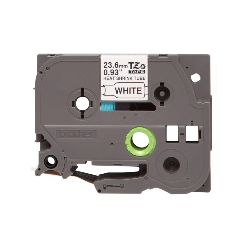 NASTRO ORIGINALE PER ETICHETTE TERMORESTRINGENTE PER CAVI (HSE251) BROTHER - TESTO NERO SU BIANCO (23,6MM X 1,5MT) CAVO CONSIGLI