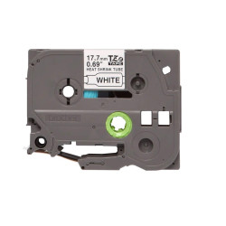 NASTRO ORIGINALE PER ETICHETTE TERMORESTRINGENTE PER CAVI (HSE241) BROTHER - TESTO NERO SU BIANCO (17,7MM X 1,5MT) CAVO CONSIGLI