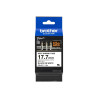 NASTRO ORIGINALE PER ETICHETTE TERMORESTRINGENTE PER CAVI (HSE241) BROTHER - TESTO NERO SU BIANCO (17,7MM X 1,5MT) CAVO CONSIGLI