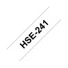 NASTRO ORIGINALE PER ETICHETTE TERMORESTRINGENTE PER CAVI (HSE241) BROTHER - TESTO NERO SU BIANCO (17,7MM X 1,5MT) CAVO CONSIGLI