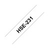 NASTRO ORIGINALE PER ETICHETTE TERMORESTRINGENTE PER CAVI (HSE231) BROTHER - TESTO NERO SU BIANCO (11,7 MM X 1,5MT) - CAVO CONSI