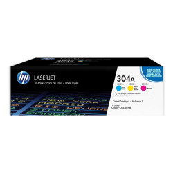 MULTIPACK TONER ORIGINALE (CC531A, CC532A, CC533A, 304A) PER HP CP2025 (3PZ X 2,8K) C/M/Y