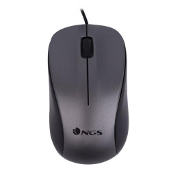 MOUSE USB NGS CREW 1200DPI - 3 PULSANTI - USO AMBIDESTRO - CAVO DA 1,30 M - COLORE GRIGIO/NERO