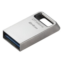 PENDRIVE KINGSTON DATATRAVELER MICRO USB FLASH DRIVE 64GB - USB 3.2 GEN 1 - ULTRACOMPATTA E LEGGERA - CLIP PORTACHIAVI - CORPO I