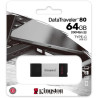 PENDRIVE KINGSTON DATATRAVELER 80 USB TIPO C FLASH DRIVE 64GB - USB-C 3.2 GEN 1 - 200 MB/S LETTURA - CON COVER - DESIGN IN METAL