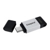 PENDRIVE KINGSTON DATATRAVELER 80 USB TIPO C FLASH DRIVE 64GB - USB-C 3.2 GEN 1 - 200 MB/S LETTURA - CON COVER - DESIGN IN METAL