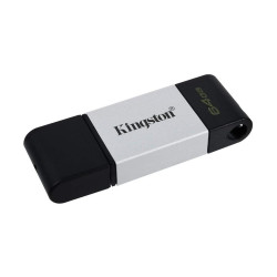 PENDRIVE KINGSTON DATATRAVELER 80 USB TIPO C FLASH DRIVE 64GB - USB-C 3.2 GEN 1 - 200 MB/S LETTURA - CON COVER - DESIGN IN METAL