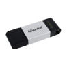 PENDRIVE KINGSTON DATATRAVELER 80 USB TIPO C FLASH DRIVE 64GB - USB-C 3.2 GEN 1 - 200 MB/S LETTURA - CON COVER - DESIGN IN METAL