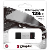 PENDRIVE KINGSTON DATATRAVELER 80 USB TIPO C FLASH DRIVE 128GB - USB-C 3.2 GEN 1 - 200 MB/S LETTURA - CON COVER - DESIGN IN META