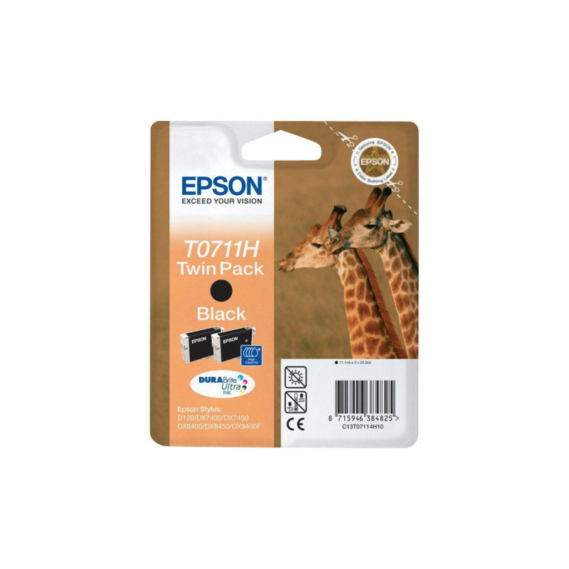 CARTUCCIA ORIGINALE (T0711H) EPSON STYLUS SX205 (2PZ) NERO