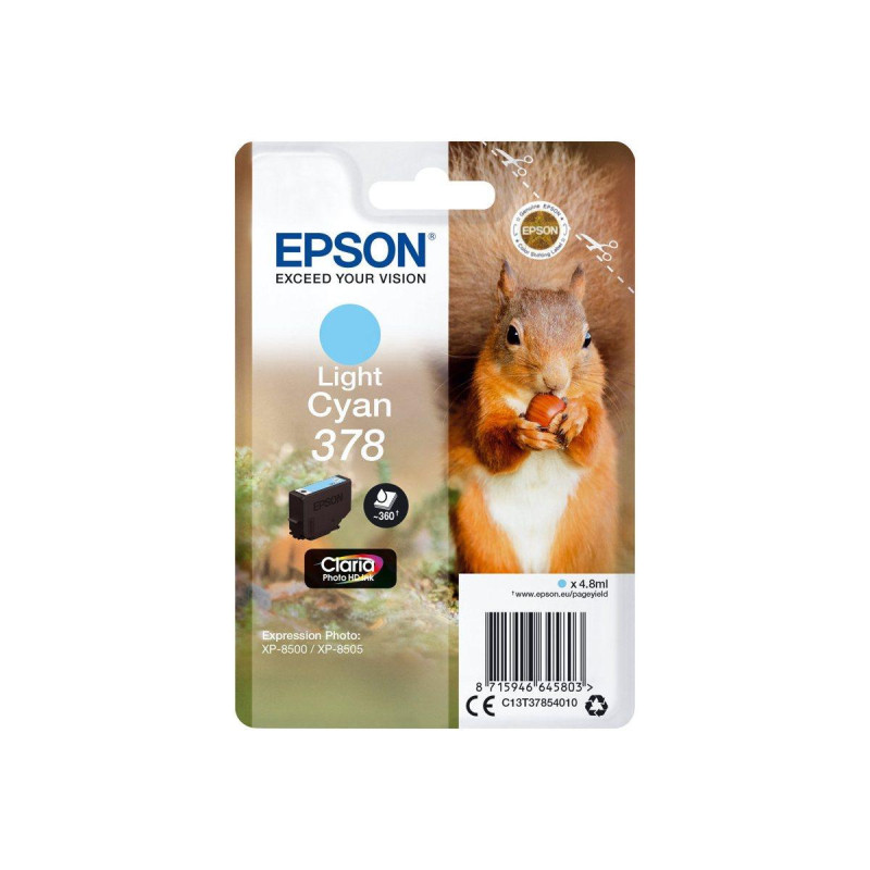 CARTUCCIA ORIGINALE (T3785, 378) EPSON STYLUS XP8500 (360PAG) CIANO LIGHT
